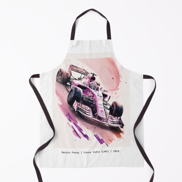 Item preview, Sergio Perez 2018 Force India F1 Watercolour Painting Print designed and sold by PicTechNowArt.