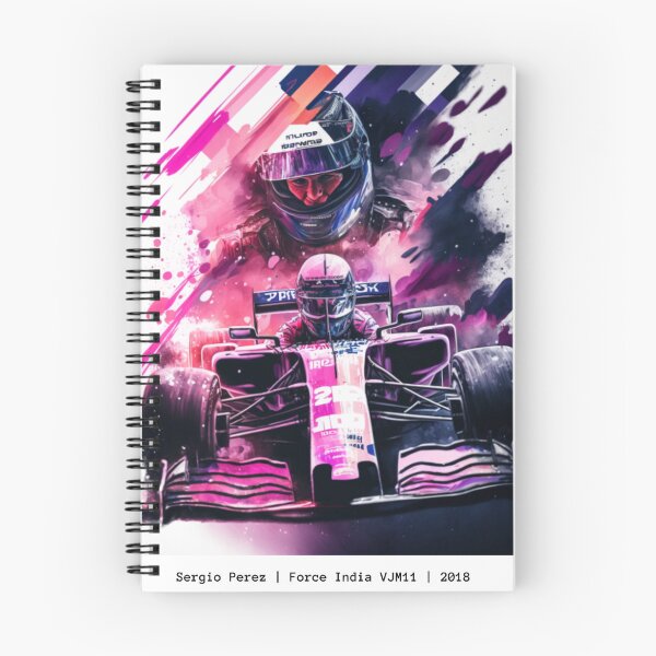 Item preview, Sergio Perez 2018 Force India F1 Watercolour Painting Print designed and sold by PicTechNowArt.