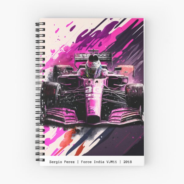 Item preview, Sergio Perez 2018 Force India F1 Watercolour Painting Print designed and sold by PicTechNowArt.