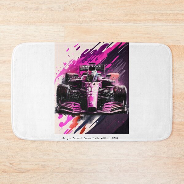 Item preview, Sergio Perez 2018 Force India F1 Watercolour Painting Print designed and sold by PicTechNowArt.