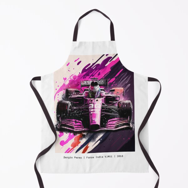 Item preview, Sergio Perez 2018 Force India F1 Watercolour Painting Print designed and sold by PicTechNowArt.