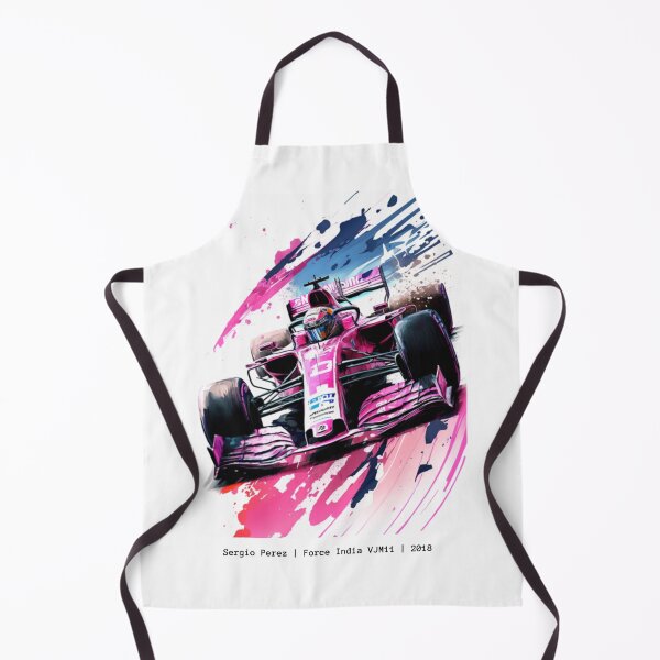 Item preview, Sergio Perez 2018 Force India F1 Watercolour Painting Print designed and sold by PicTechNowArt.
