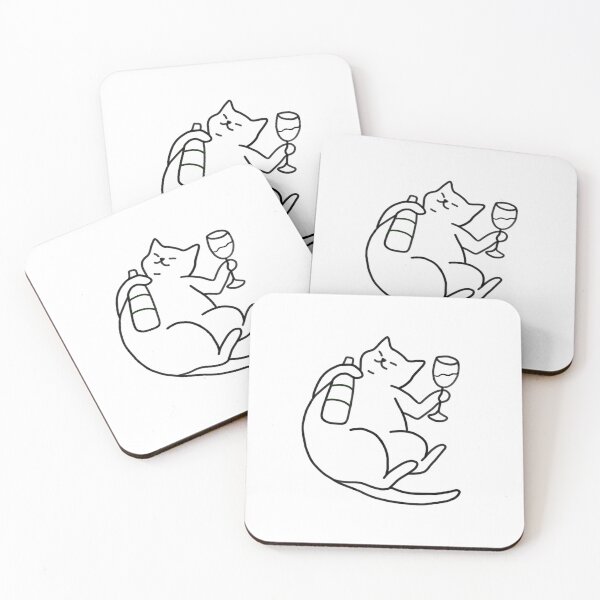 Item preview, Drunk cat Line Art designed and sold by niceghost.