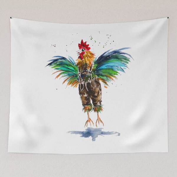 Item preview, Rooster flying 10CP4040 designed and sold by CorneliaPilz.