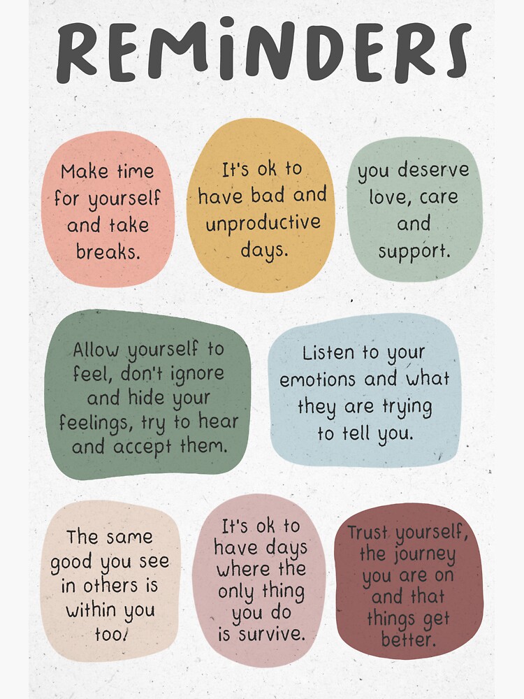 Thumbnail 3 of 3, Sticker, Morning Reminders, Self Motivation, Overall Well-being, Personal Growth, Empowerment and Encouragement, Inspirational Quote, Motivational Saying, Positive Self Talk designed and sold by HounaWorld.