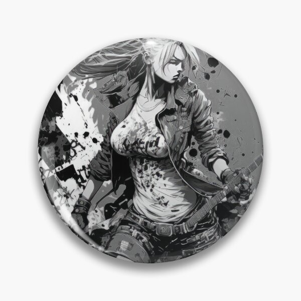 Item preview, ROCKER GIRL LEATHER SUIT SPLASH ELECTRIC GUITAR DESTROYER designed and sold by ogirdorgraphics.