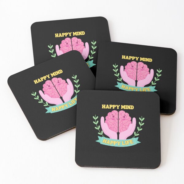 Item preview, Happy Mind Happy Life Kawaii Brain designed and sold by BeansHotTees.