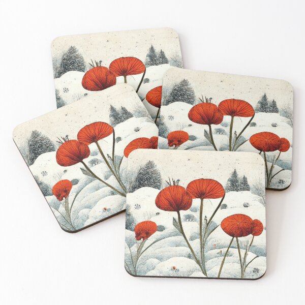 Item preview, The first poppyseed flowers in the last snowfall / Mille papaveri rossi designed and sold by pocomoto illustrations.