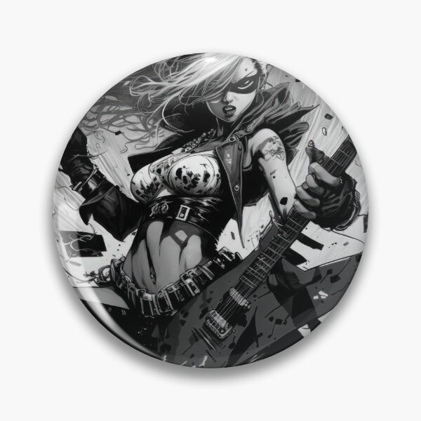 Item preview, ROCKER GIRL LEATHER SUIT SPLASH ELECTRIC GUITAR DESTROYER designed and sold by ogirdorgraphics.