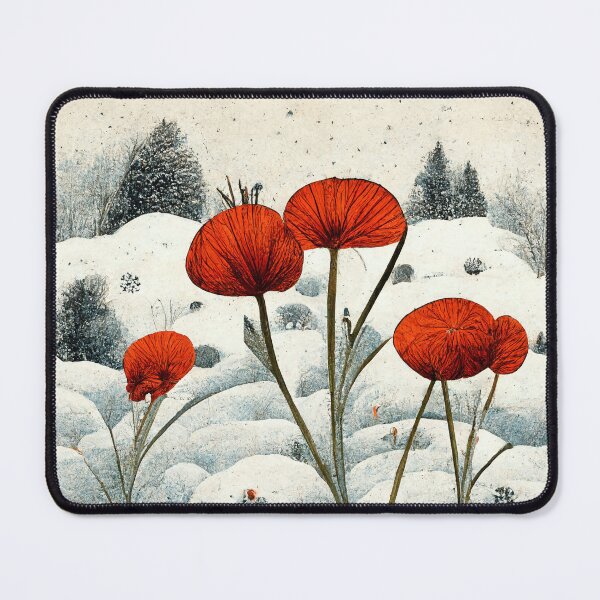 Item preview, The first poppyseed flowers in the last snowfall / Mille papaveri rossi designed and sold by pocomoto illustrations.