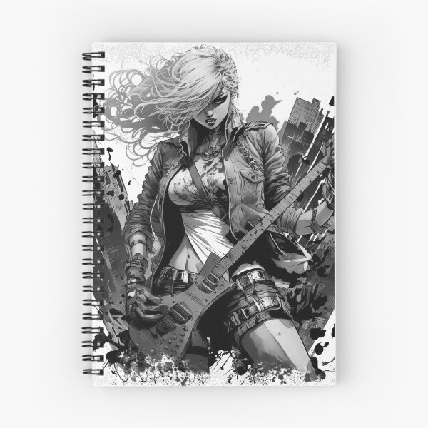 Item preview, ROCKER GIRL LEATHER SUIT SPLASH ELECTRIC GUITAR DESTROYER designed and sold by ogirdorgraphics.