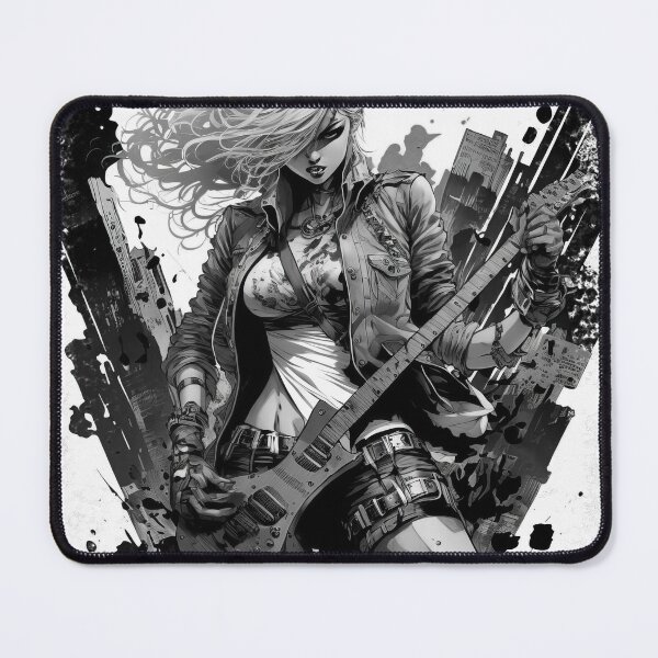 Item preview, ROCKER GIRL LEATHER SUIT SPLASH ELECTRIC GUITAR DESTROYER designed and sold by ogirdorgraphics.