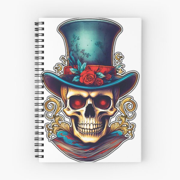 Item preview, The Judge - Skull in Top Hat for Día De Los Muertos - Day of the Dead! designed and sold by Rickie Pauley.