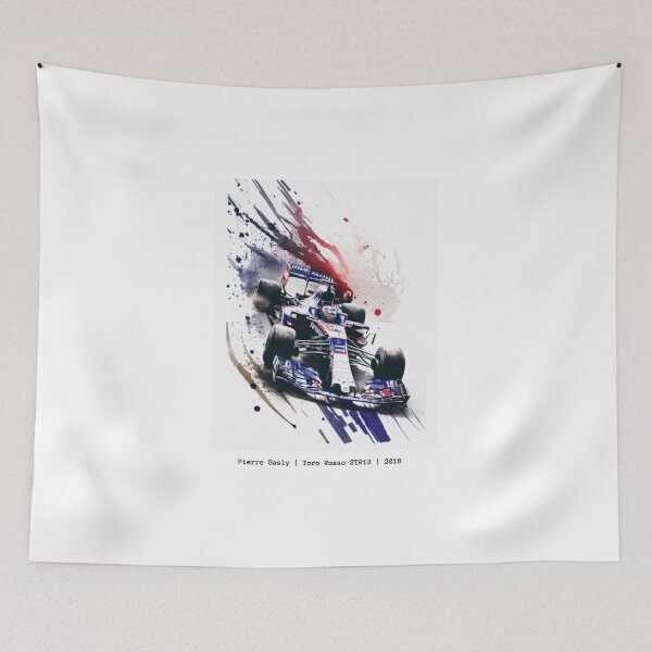 Item preview, Pierre Gasly 2018 Toro Rosso STR13 F1 Watercolour Painting Print designed and sold by PicTechNowArt.
