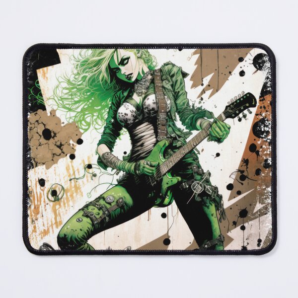 Item preview, ROCKER GIRL LEATHER SUIT SPLASH ELECTRIC GUITAR DESTROYER designed and sold by ogirdorgraphics.