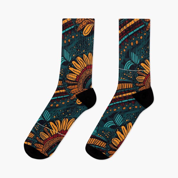 Artikelvorschau, Mutiges afrikanisches Muster Wax Print Ethnische Ornamente II Blumen entworfen und verkauft von Bebichic.