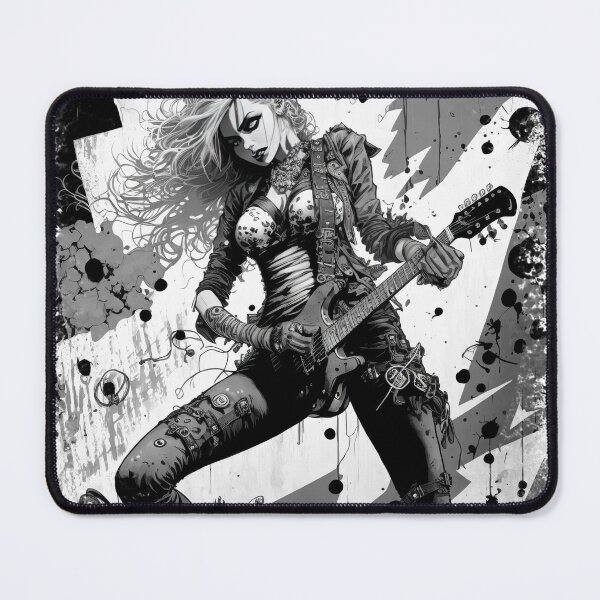 Item preview, ROCKER GIRL LEATHER SUIT SPLASH ELECTRIC GUITAR DESTROYER designed and sold by ogirdorgraphics.