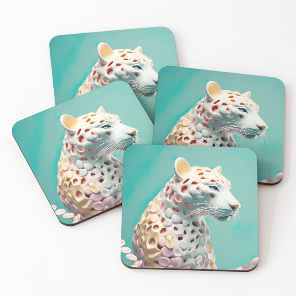 Item preview, Floral leopard in pastel designed and sold by PoppinArtFox.