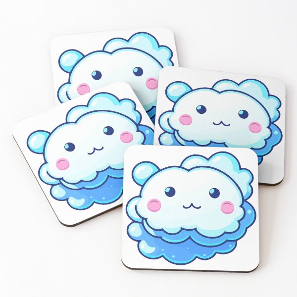 Aperçu de l'œuvre Adorable nuage bleu Kawaii créée et vendue par Akioos.