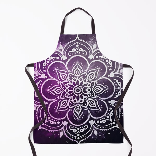Item preview, Flower mandala black, white and purple designed and sold by VeronicArt85.