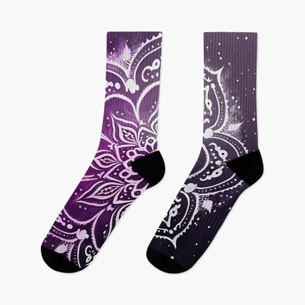 Item preview, Flower mandala black, white and purple designed and sold by VeronicArt85.