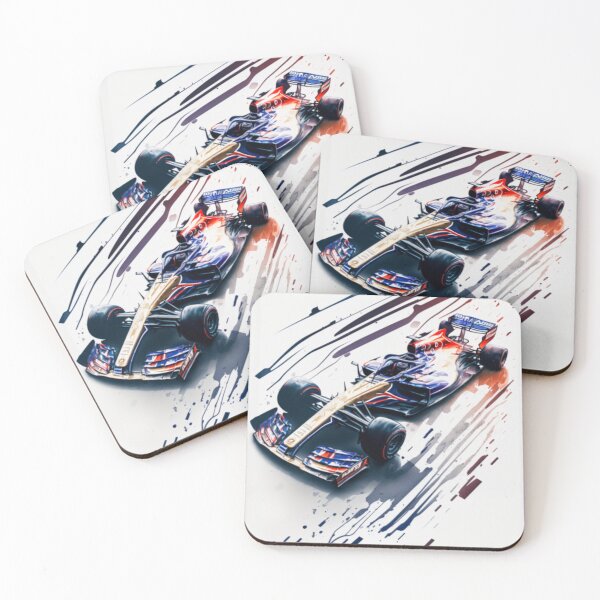 Item preview, Pierre Gasly 2018 Toro Rosso STR13 F1 Watercolour Painting Print designed and sold by PicTechNowArt.