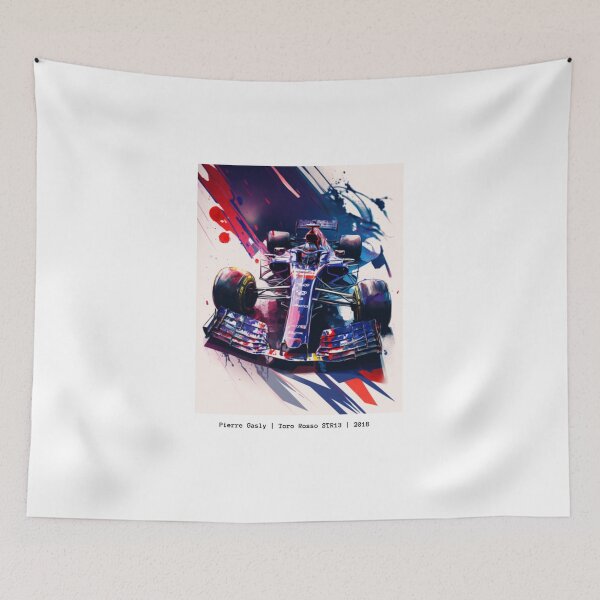 Item preview, Pierre Gasly 2018 Toro Rosso STR13 F1 Watercolour Painting Print designed and sold by PicTechNowArt.