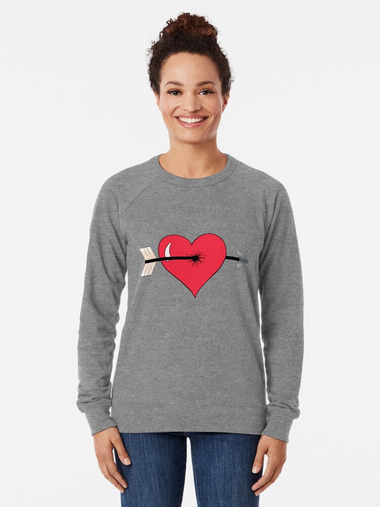 Alternate view of Struck by Cupid's Arrow Lightweight Sweatshirt
