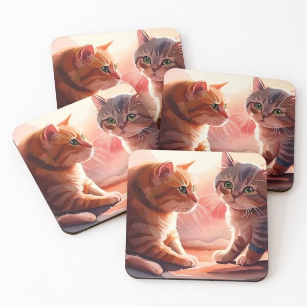 Item preview, Two cute cats: one cat looks at you, and the other looks at his lover. designed and sold by EncourageUMore.