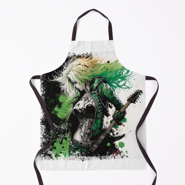 Item preview, ROCKER GIRL LEATHER SUIT SPLASH ELECTRIC GUITAR DESTROYER designed and sold by ogirdorgraphics.