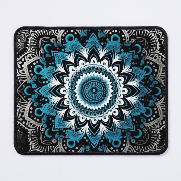 Item preview, Mandala boho art blue, white and black designed and sold by VeronicArt85.