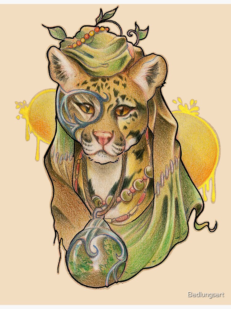 Solarpunk Panther ~ a solarpunk aesthetic experience for a brighter greener  future Art Print by Badlungsart