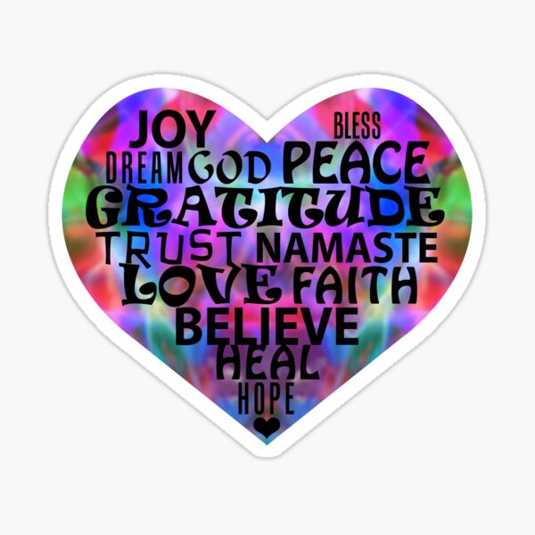 Glass Word Heart Sticker