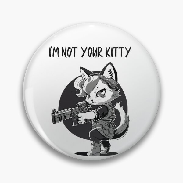 Aperçu de l'œuvre Chat avec une arme à feu, je ne suis pas ton chat créée et vendue par DiamondPixel.