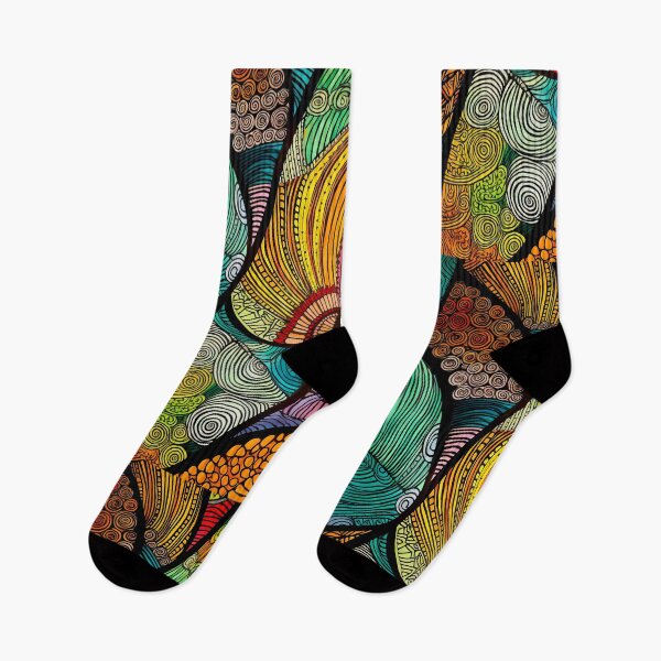 Artikelvorschau, Vibrant Waves Afrikanisches Muster Wax Print Ethnische Ornamente IV entworfen und verkauft von Bebichic.