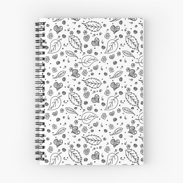 Item preview, Leaves and hearts shapes doodle pattern designed and sold by mrhighsky.