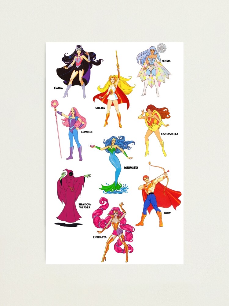 Retro SHE RA Princess of Power Vintage Style Characters art print  Photographic Print for Sale by Mikeyofthe80s