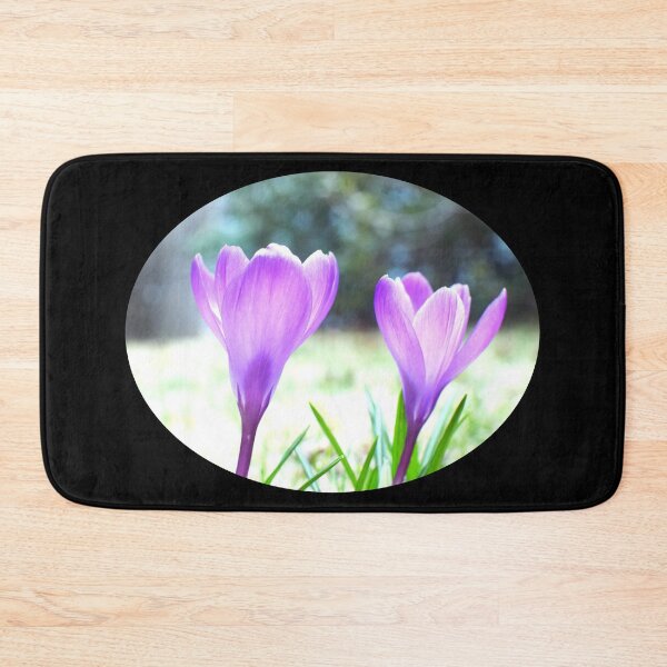 Item preview, Crocus Pair in the Sun - black background designed and sold by Louise-Mae.
