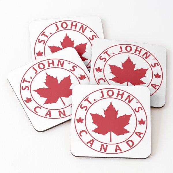 Item preview, St. John's Newfoundland Kanda Canada Maple Leaf Flag Coat of Arms designed and sold by Skykratzer.