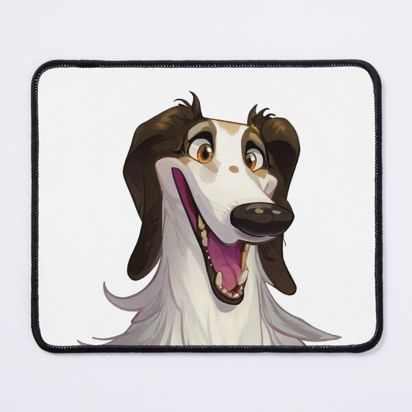 Item preview, Joyful Borzoi - Colorful Cartoon Style Pet Art designed and sold by NinosDelViento.