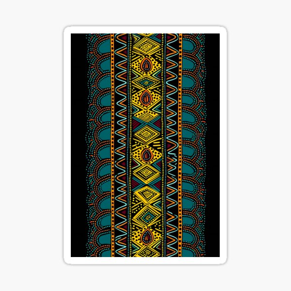 Aperçu de l'œuvre Ornements Ethnique Fait Main En Tissu Africain Wax Africain Noir V créée et vendue par Bebichic.