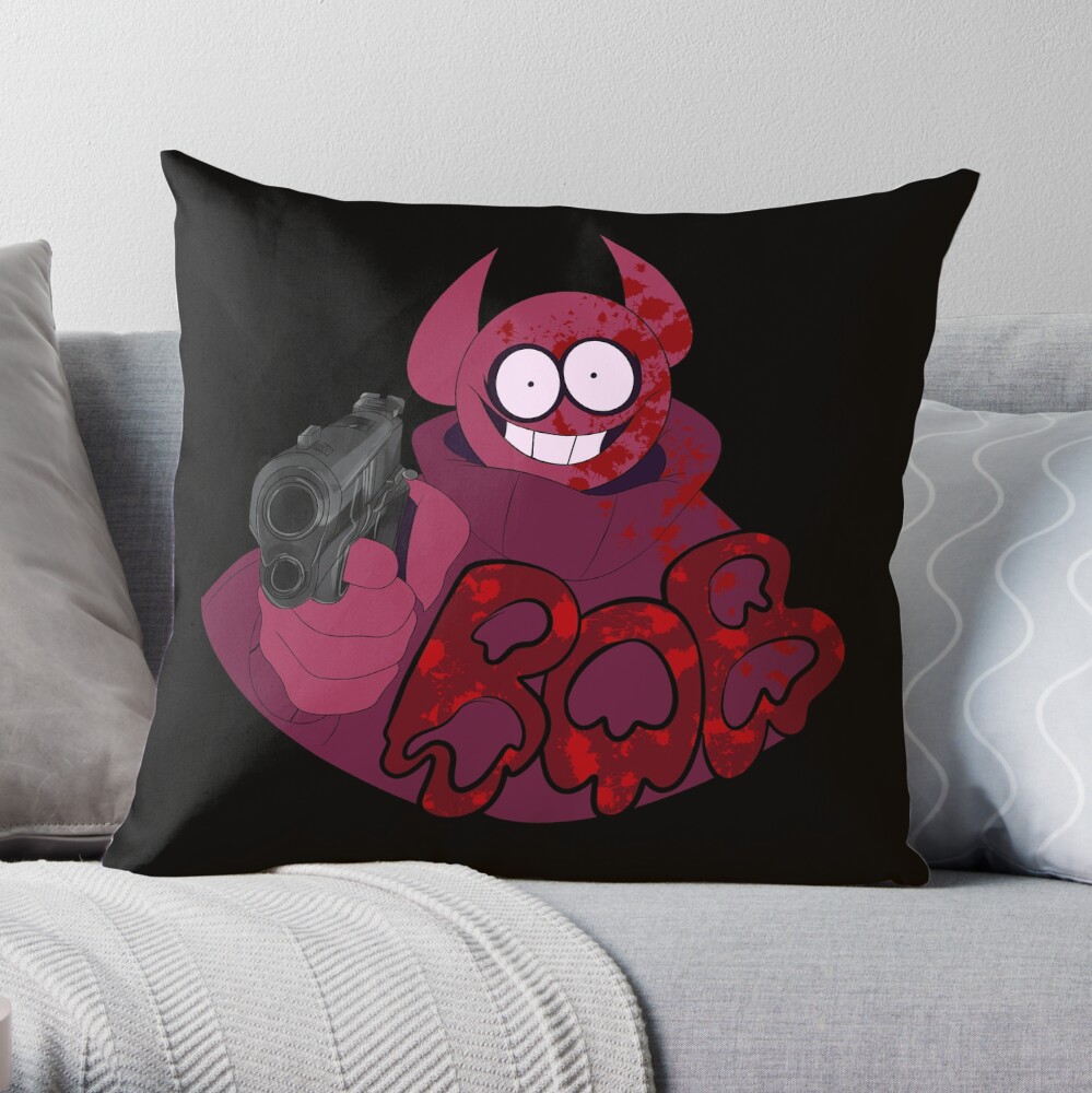 Bob Velseb (Spooky Month)  Throw Pillow for Sale by angyluffy