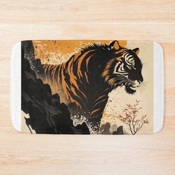 Item preview, Sumi-E Inspired Tiger - Japanese Style Tiger designed and sold by NinyoDreamscape.