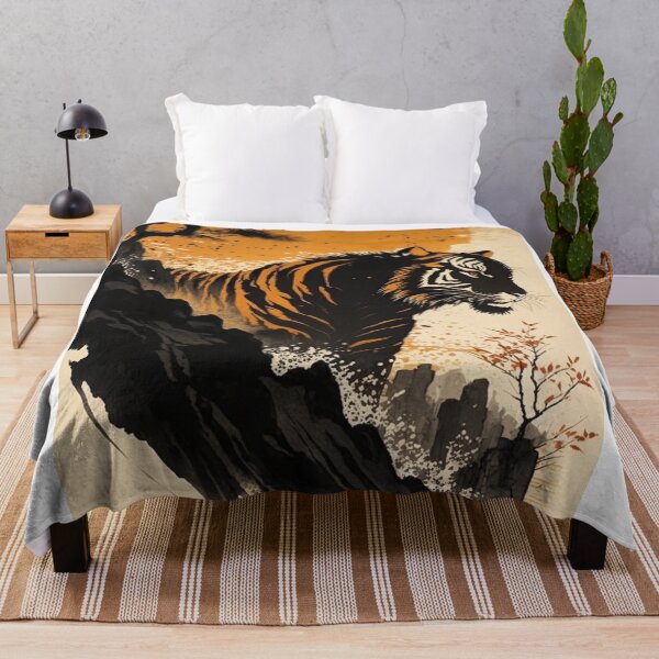 Item preview, Sumi-E Inspired Tiger - Japanese Style Tiger designed and sold by NinyoDreamscape.