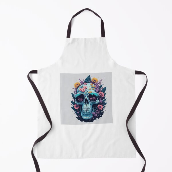 Item preview, skull with flowers and sunglasses designed and sold by DieGra.