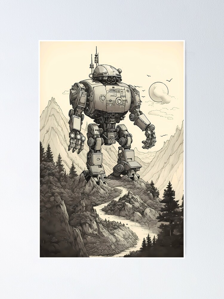 A giant robot posters & prints by Markus Utas