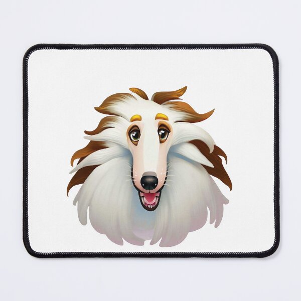 Item preview, Elegant Borzoi - Colorful Cartoon Style Pet Art designed and sold by NinosDelViento.