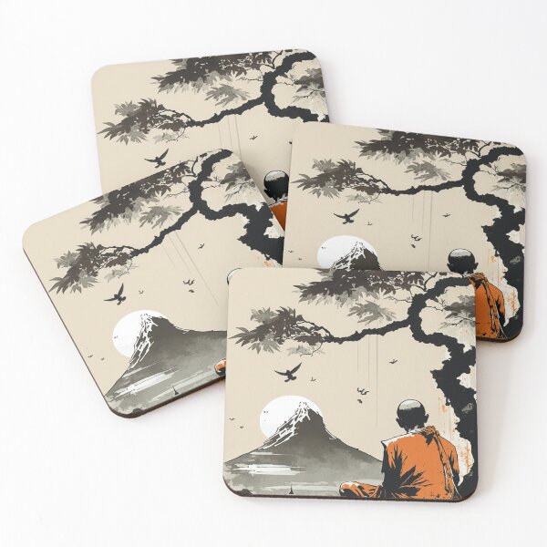 Item preview, Monk Achieves Enlightenment Mt. Fuji designed and sold by NinyoDreamscape.