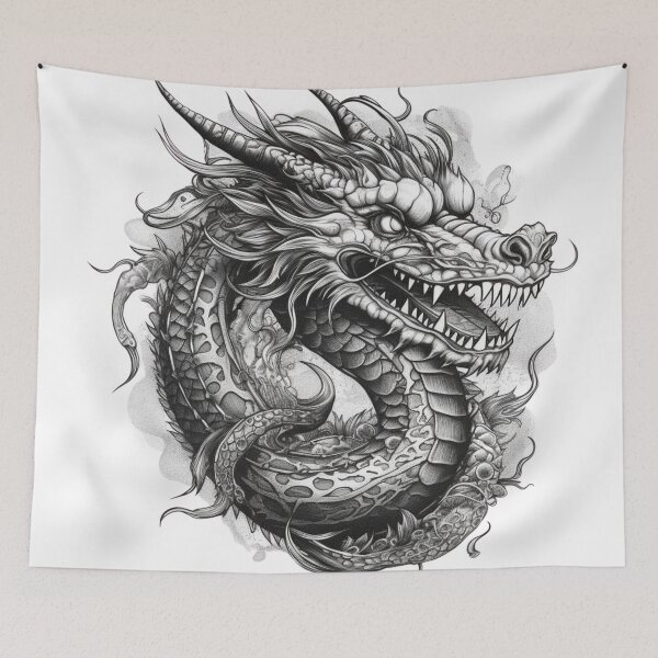 Item preview, Flash Tattoo Dragon designed and sold by amazingtraits.