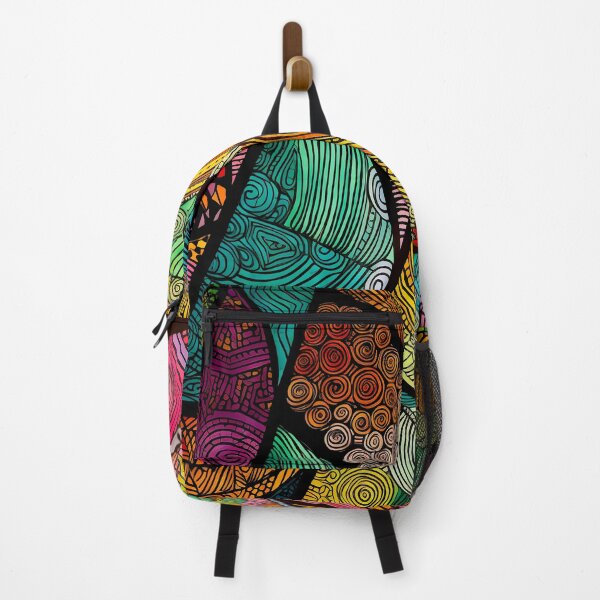 Artikelvorschau, Vibrant Waves Afrikanisches Muster Wax Print Ethnische Ornamente IV entworfen und verkauft von Bebichic.